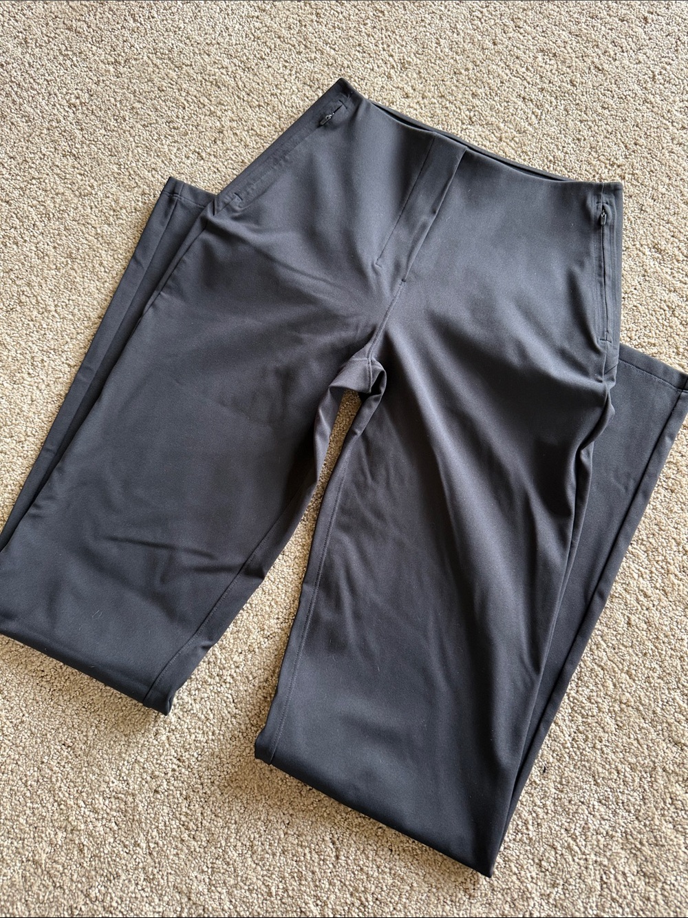 Lululemon Smooth Pull On Black Straight-Leg Performance Pants